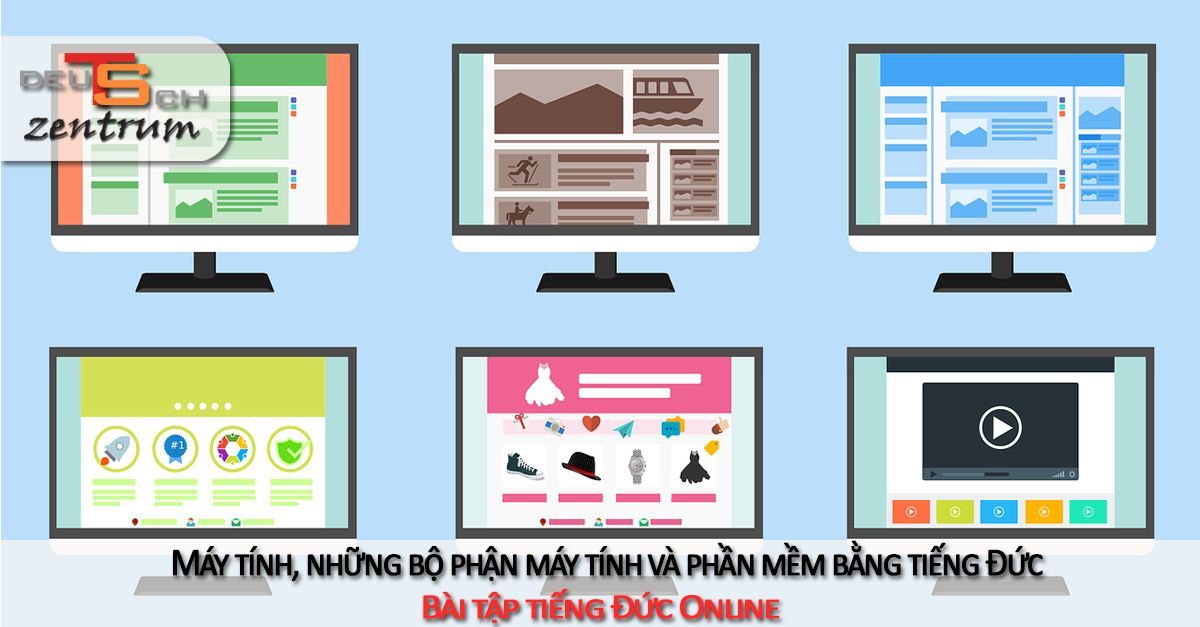 Máy tính và phần mềm bằng tiếng Đức - Rund um den Computer