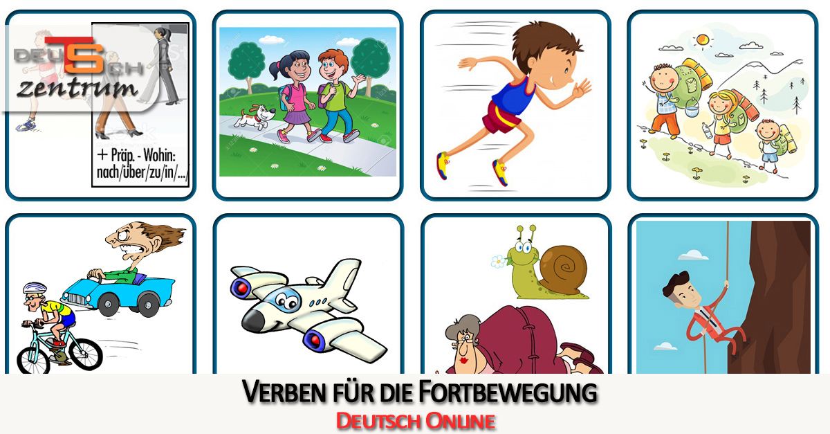 Verbs for movement in German - Verben zur Fortbewegung