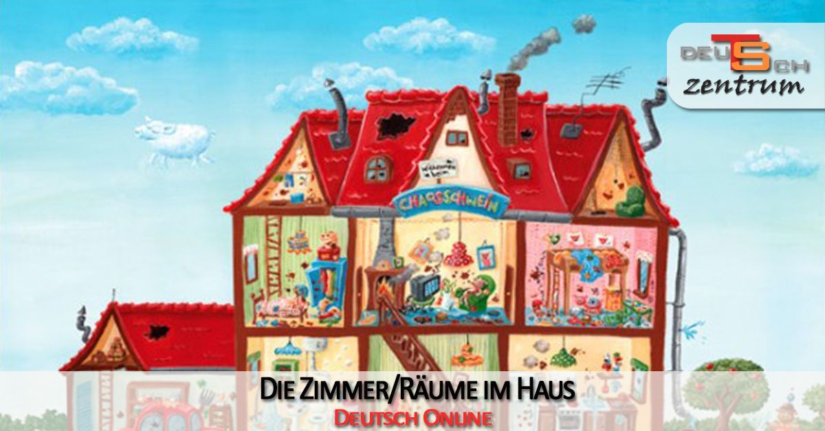 The rooms in the house in German - die Räume im Haus