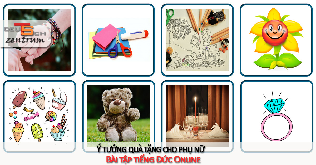 Ý tưởng quà tặng cho phụ nữ trong tiếng Đức - Geschenke