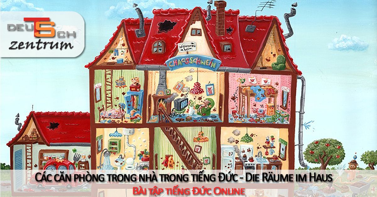 Các căn phòng trong nhà trong tiếng Đức - Die Räume im Haus